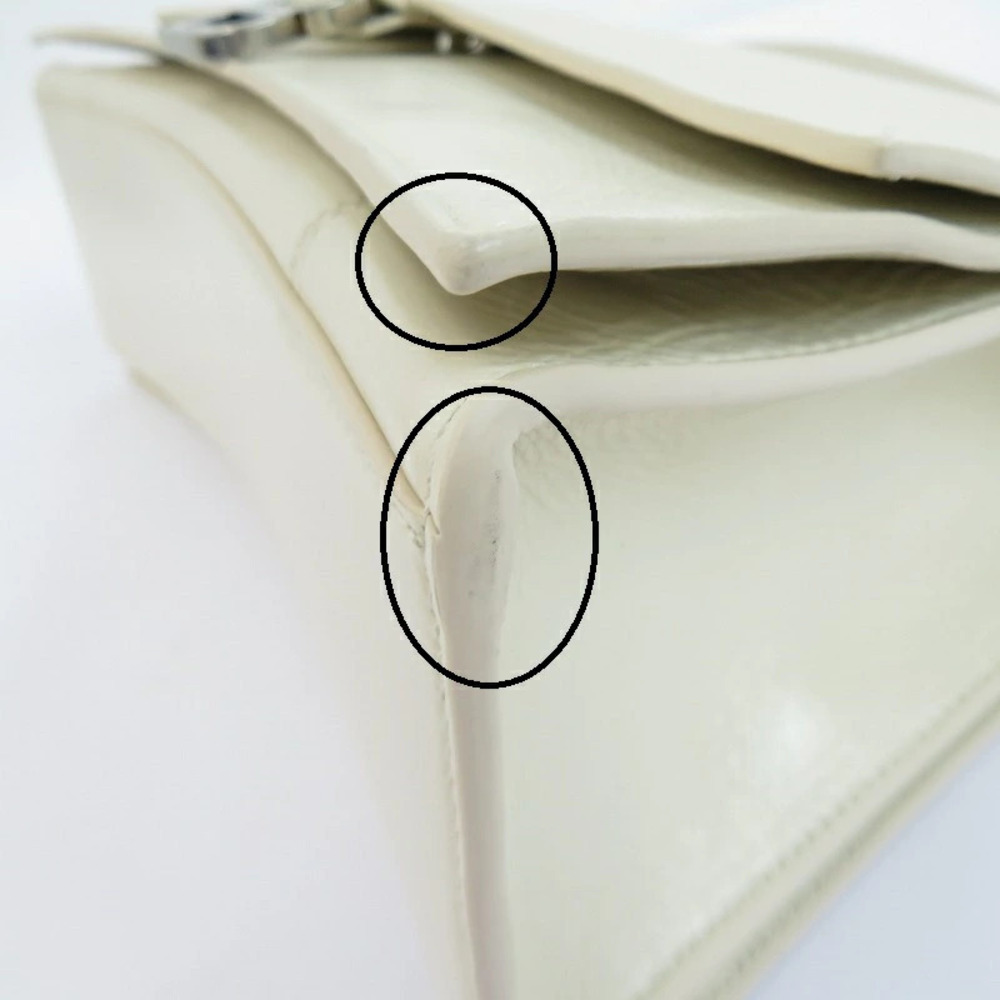BALENCIAGA CRUSH SLING BAG PAPER CALF Shoulder White - Picture 8 of 15